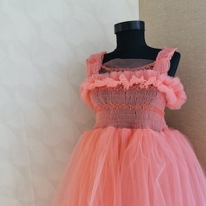 Vivian- Solomon Pink Tulle Dress/ Pink Tulle Dress/ Birthday Tulle Dress/ Festival Tulle Dresss/ Pride Tulle Dress/ Puffy Tulle Dress