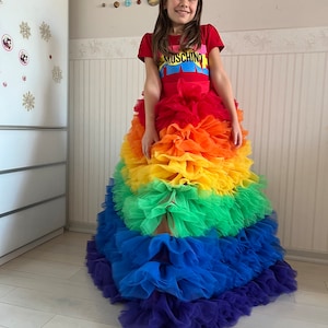 Rainbow Skirt/ Long Rainbow Skirt/ Huge Skirt/ Christmas Skirt/ Photo ...