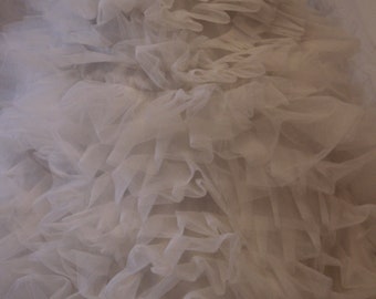 Rafaelly- White Ruffles Tulle Gown/ Bridal Tulle Gown/ Amazing Tulle Gown/ All Colors Tulle Gown/ Custom Measurements Skirt / Bridal Skirt