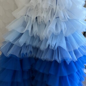 Regina Blue Ombré Tulle Skirt Gown/ Princess Blue Skirt/ Amazing Tulle ...