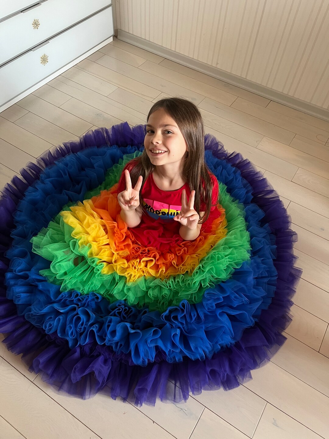 Rainbow Skirt/ Long Rainbow Skirt/ Huge Skirt/ Christmas Skirt/ Photo ...