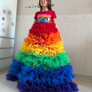 Rainbow Skirt/ Long Rainbow Skirt/ Huge Skirt/ Christmas Skirt/ Photo ...