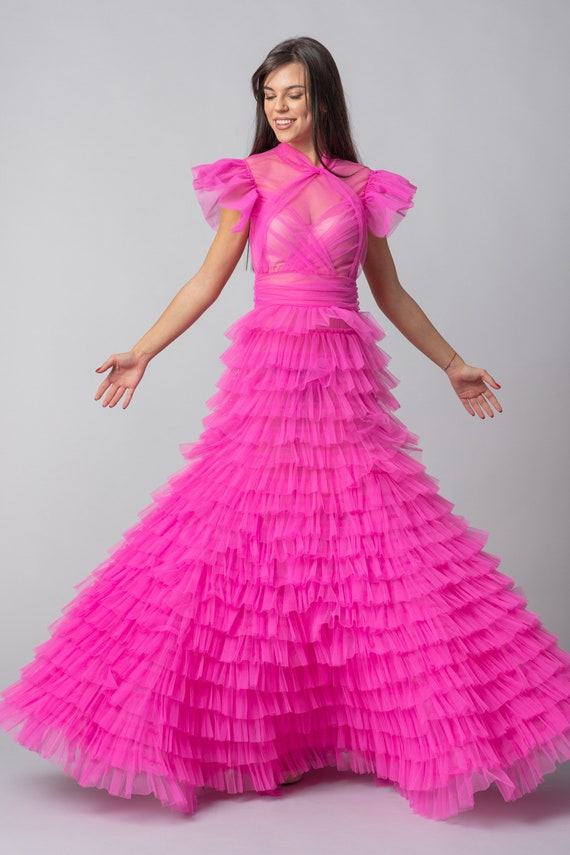 Roze tule jurk sale