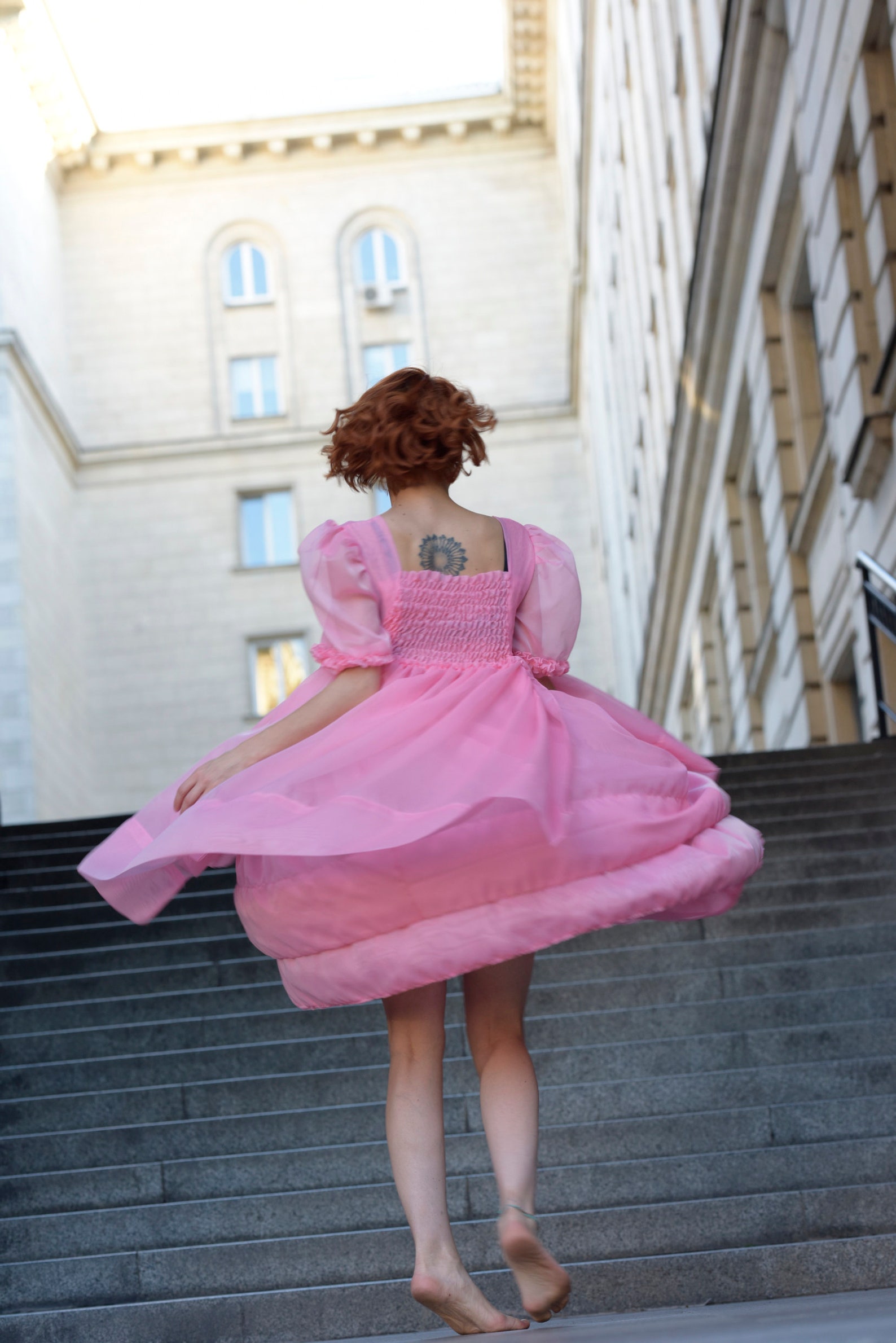 Villanelle Pink Dress/ Villanelle Italian Organza Dress/ Etsy UK