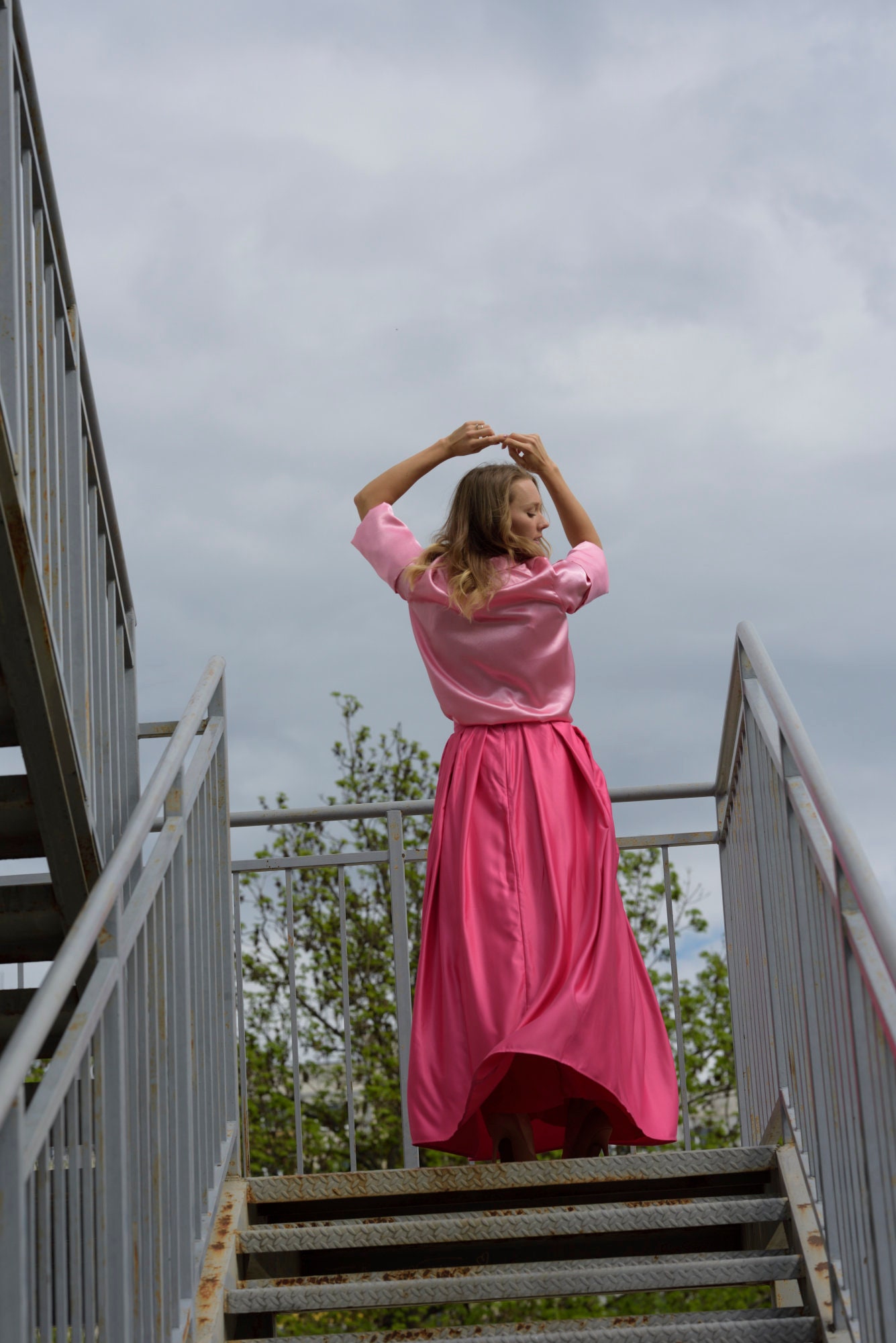 pink dress blouse Pink Bridal Blouse Organza Top Cover up for Evening Dress Sheer Jacket Gown Overlay Wedding Guest Bolero Pink Blouson Sleeves Bride Topper