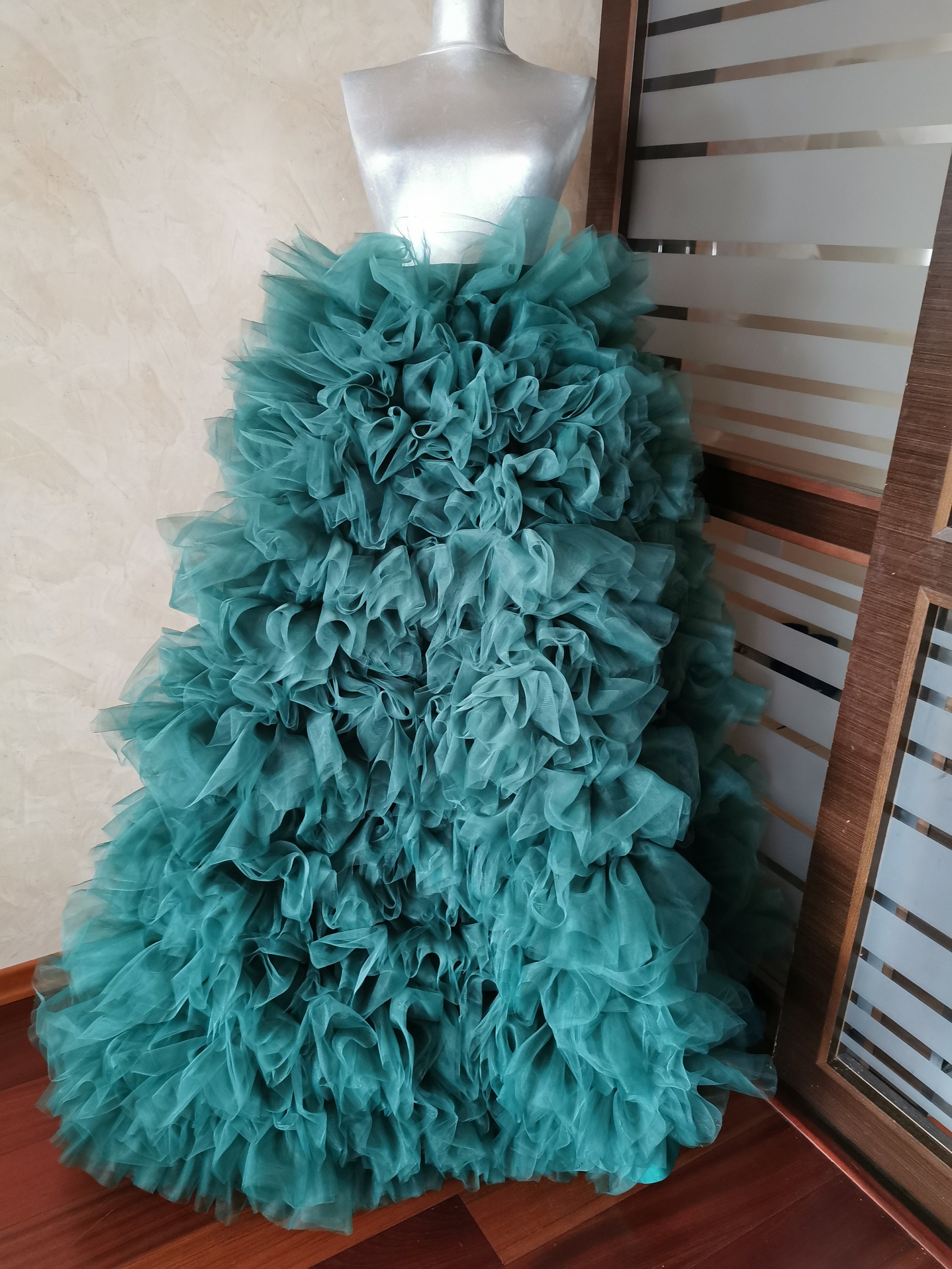 EMERALD Tulle Maxi Skirt, Any Size, Any Length, Any Color -  Canada