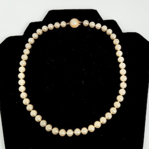 Vintage iridescent Glass Faux Pearl Beaded Collar Necklace