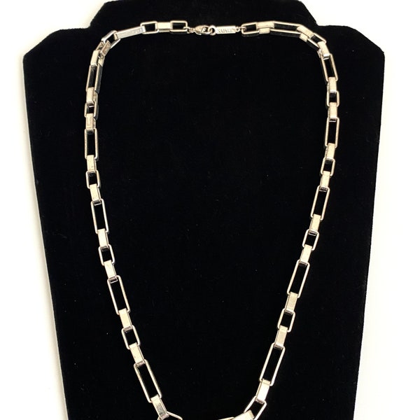 Vintage Napier Silver Tone Chain Link Necklace