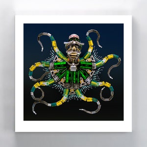 Limited Edition (20) Proteus Octopus signed fine art print 10x10 in