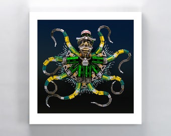 Limited Edition (20) Proteus Octopus signed fine art print 10x10 in