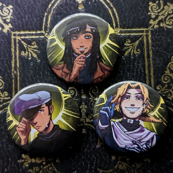 8:11 Game 1.5" Pinback Button Set (Ryker, Leon, Vittorino)