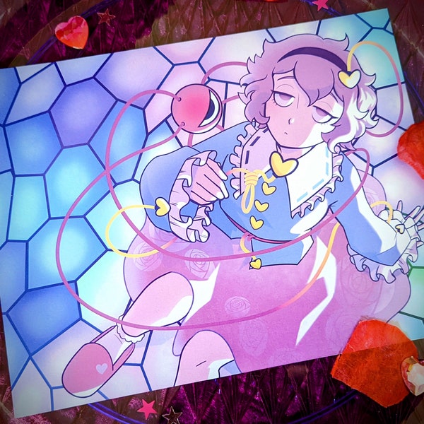 TOUHOU PROJECT Subterranean Animism Satori Komeiji, 7.5inx9.5in Art Print