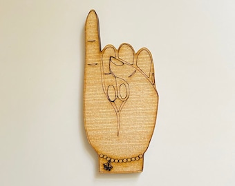 Sorority Hand Sign | Laser Cut Unfinished Wood Ready To Paint | DIY Projects