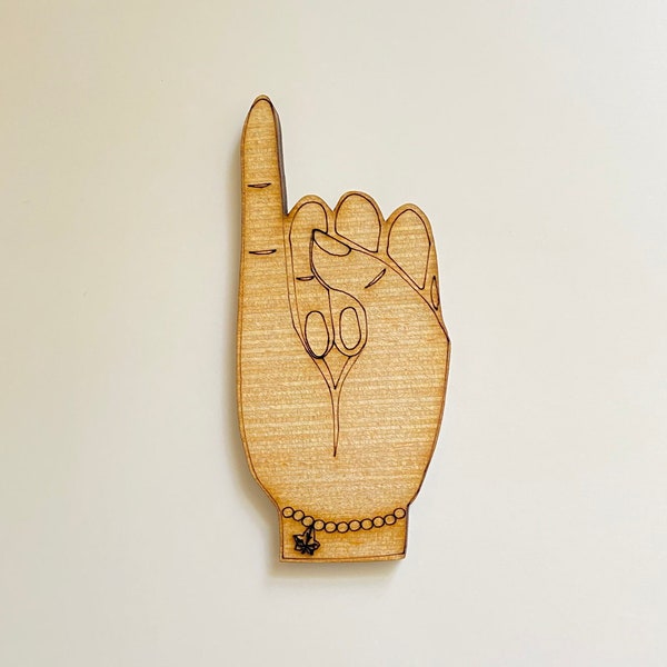 Sorority Hand Sign | Laser Cut Unfinished Wood Ready To Paint | DIY Projects