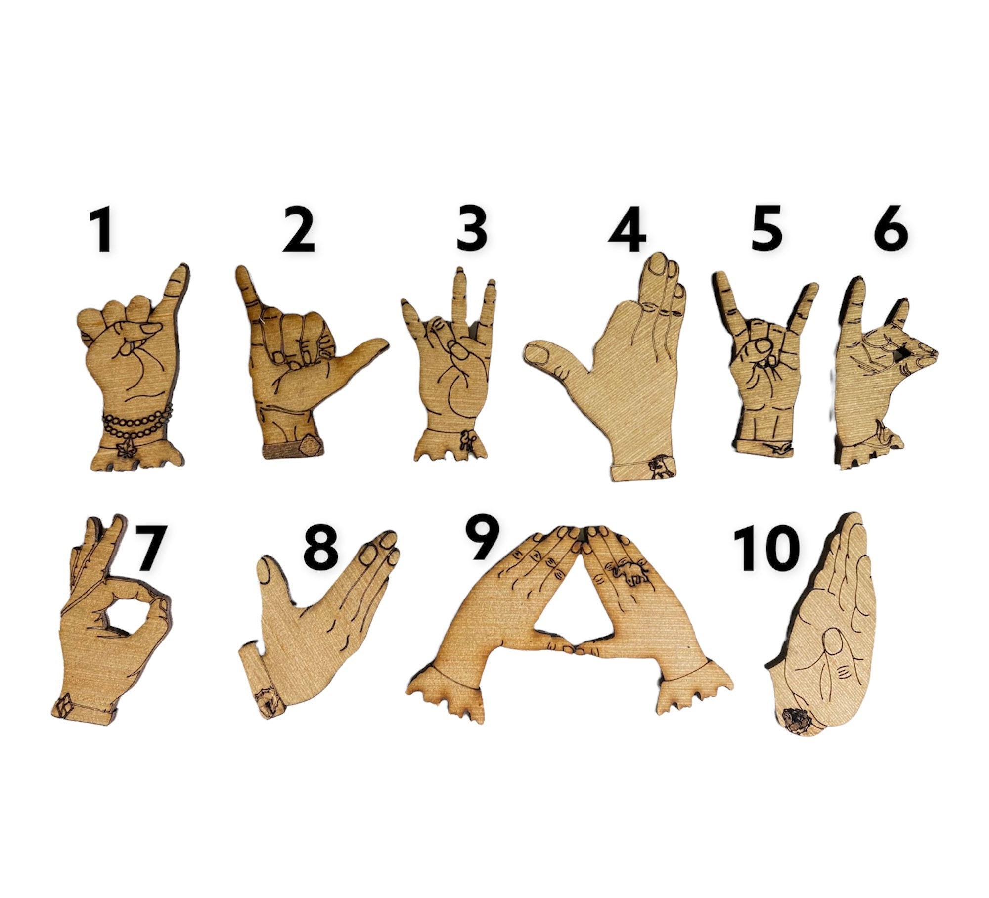 delen Berri veiligheid Sorority and Frat Hand Symbols Laser Cut Unfinished Wood - Etsy