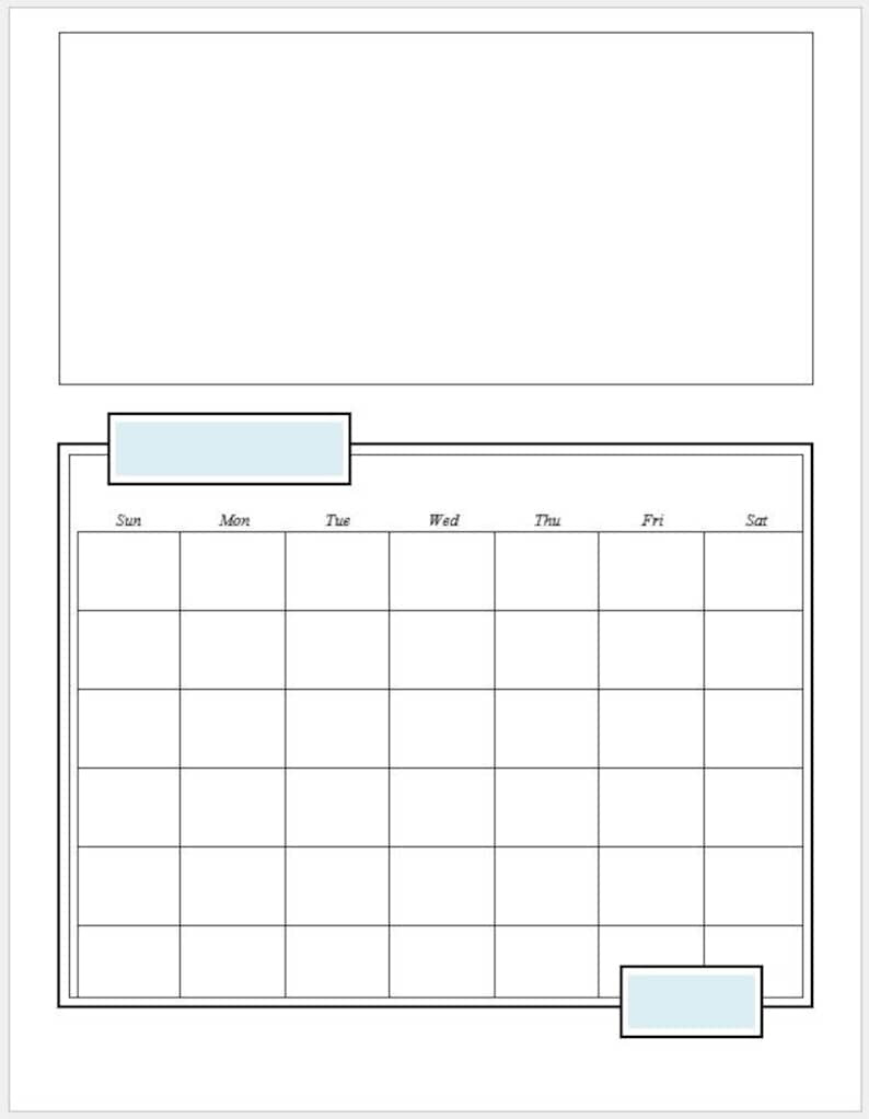 Undated Monthly Pages