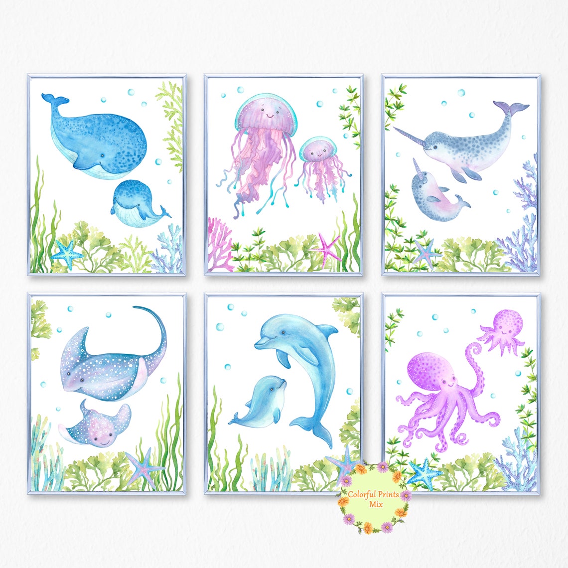 Nursery Decor Under The Sea Ocean nursery decor Boy Room Etsy