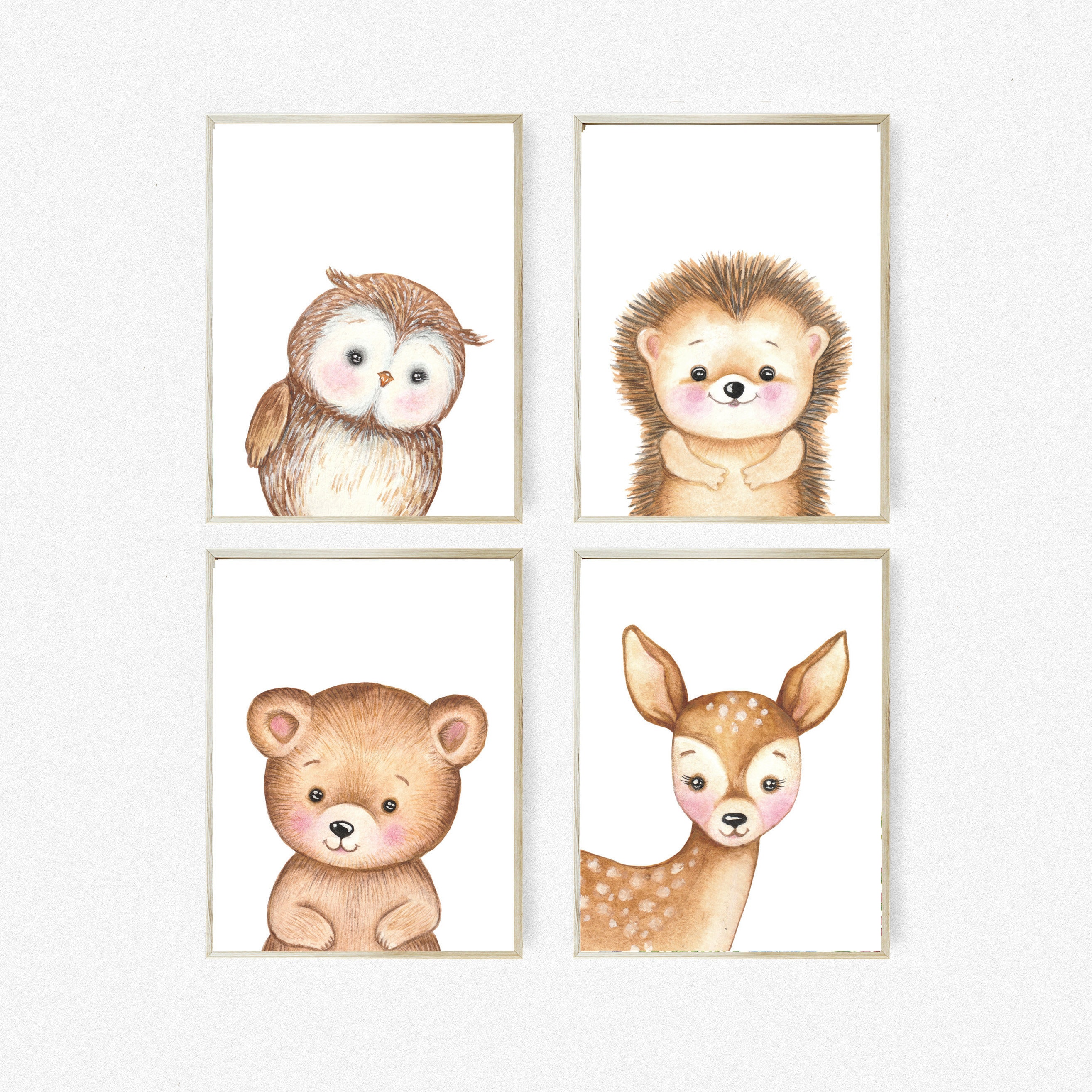 Woodland Animals Nursery Decor Boy Nursery Forest Animal Etsy