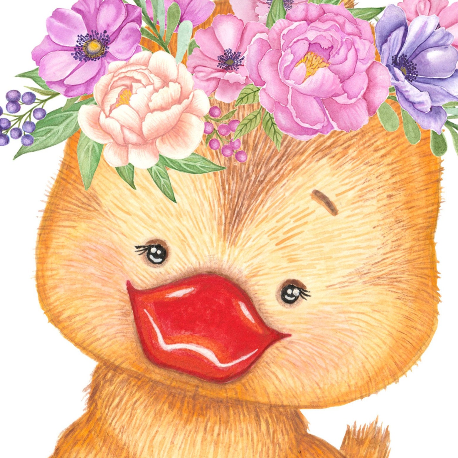 Farm animal prints Baby Animal Prints For Nursery Floral Etsy