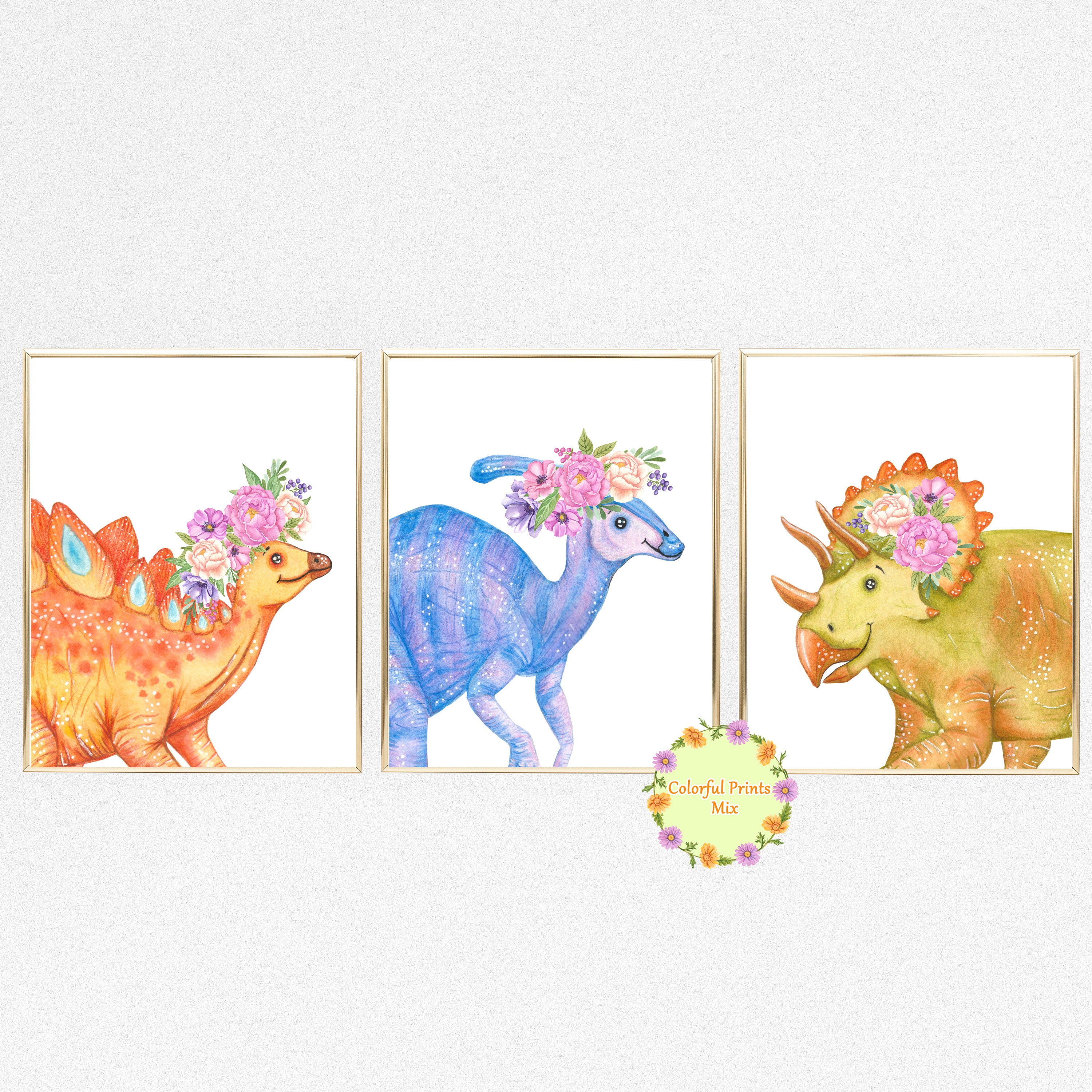Dinosaur Decor Kids Dinosaur Art Nursery wall art Nursery Etsy