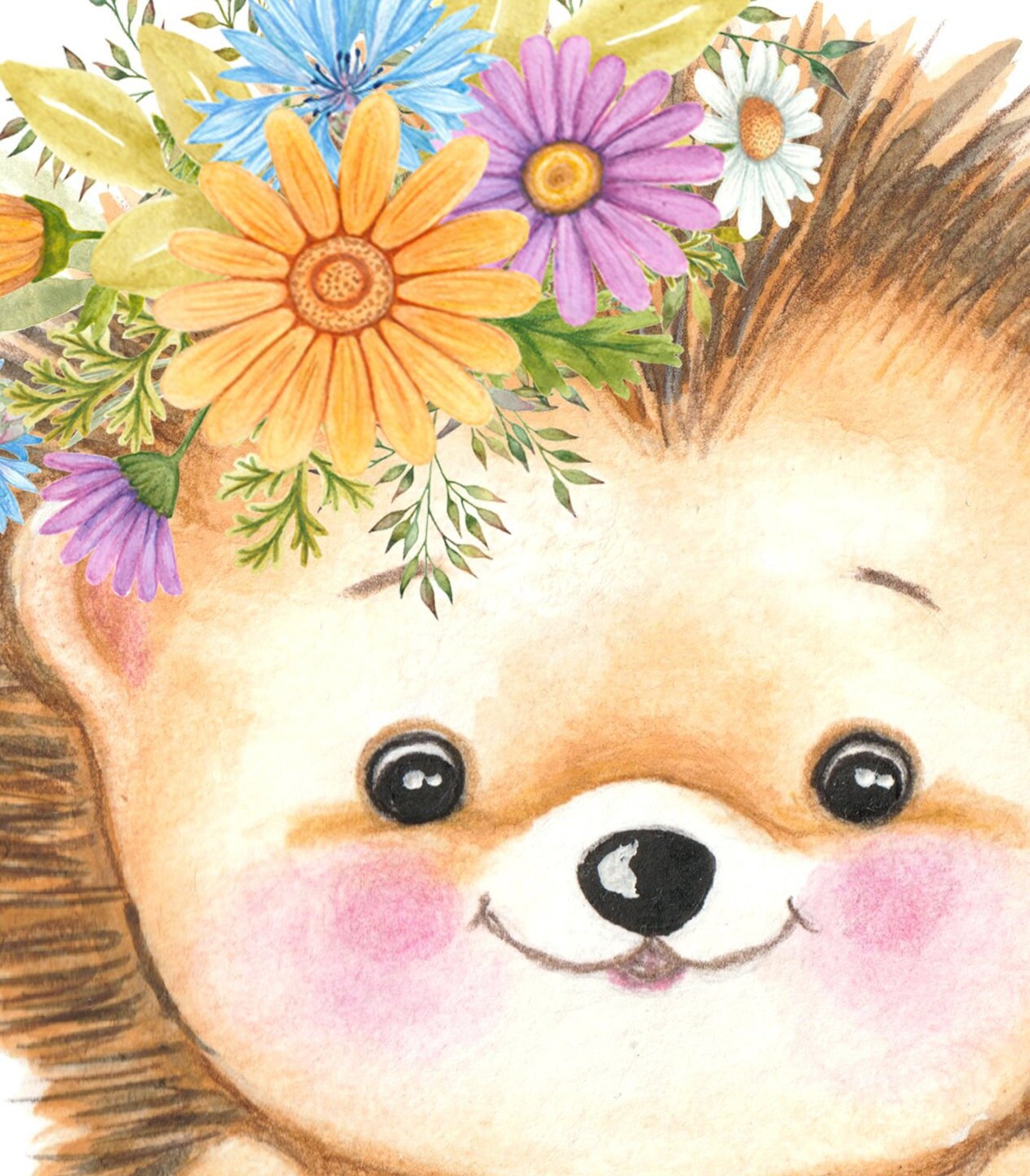 Watercolour Animals Baby Room Decor Printable Floral | Etsy