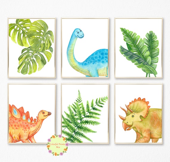 Dinosaur Nursery Decor Boy Baby Shower Gift Bedroom Wall Etsy