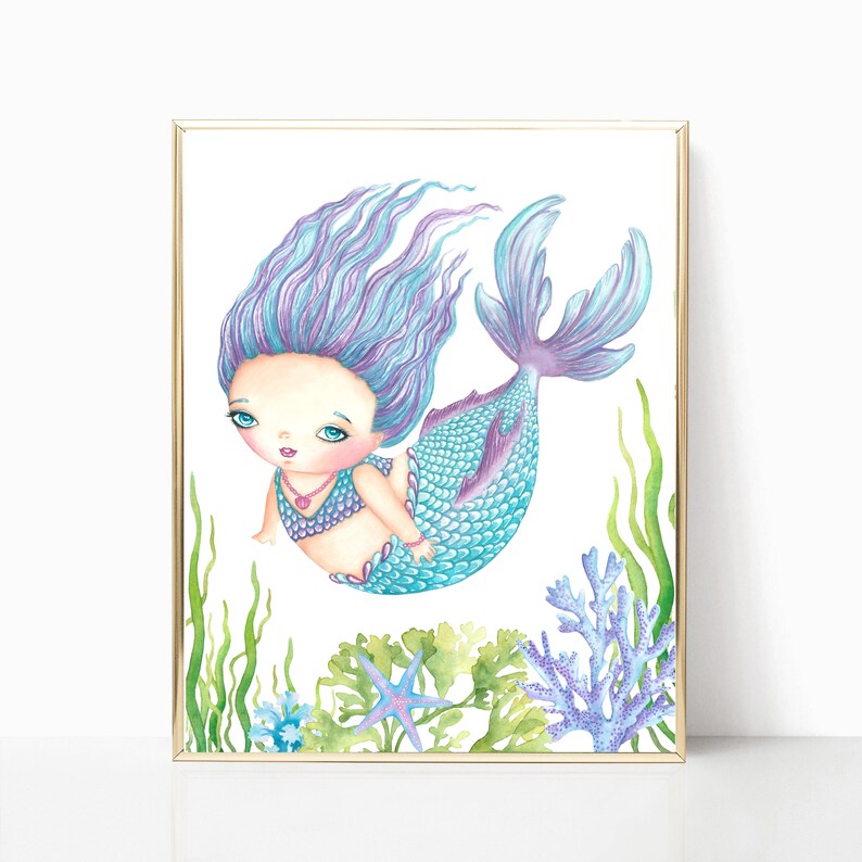 Ocean Nursery Wall Art Baby Room Decor Set of 9 Prints Etsy