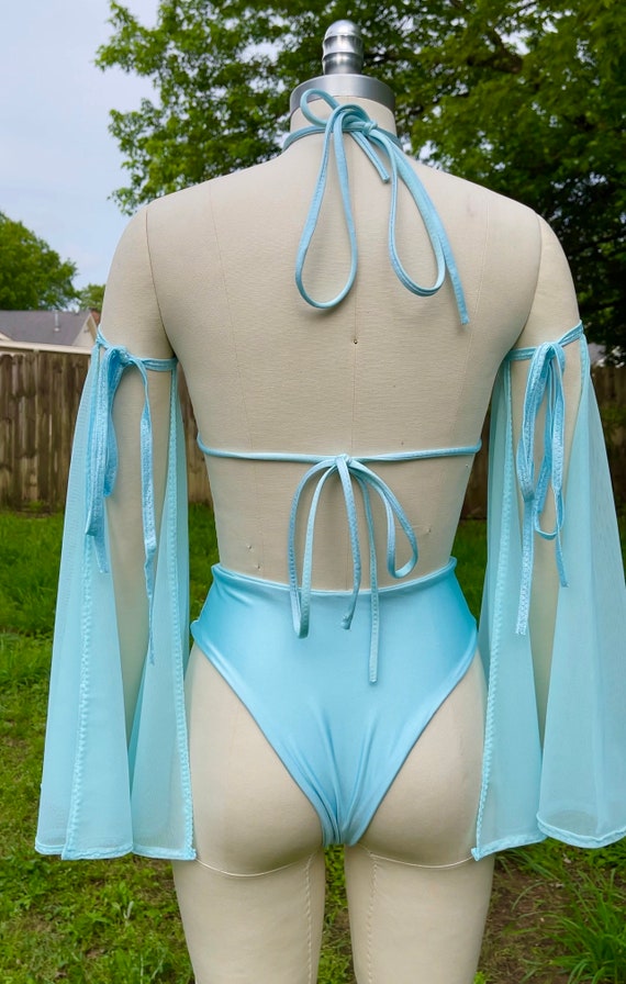 Baby Blue Rave Set festival outfit rave wear rave outfit festival dress fairycore Fairy dress