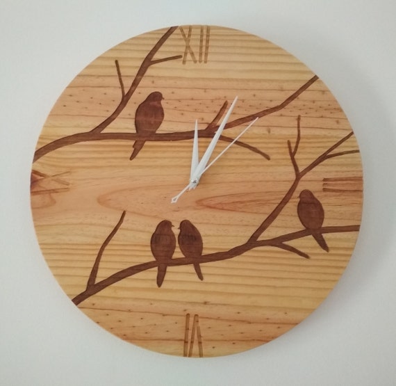 Wood Clock Clocks For Wall Wood Art Wooden Clock Handmade Etsy
