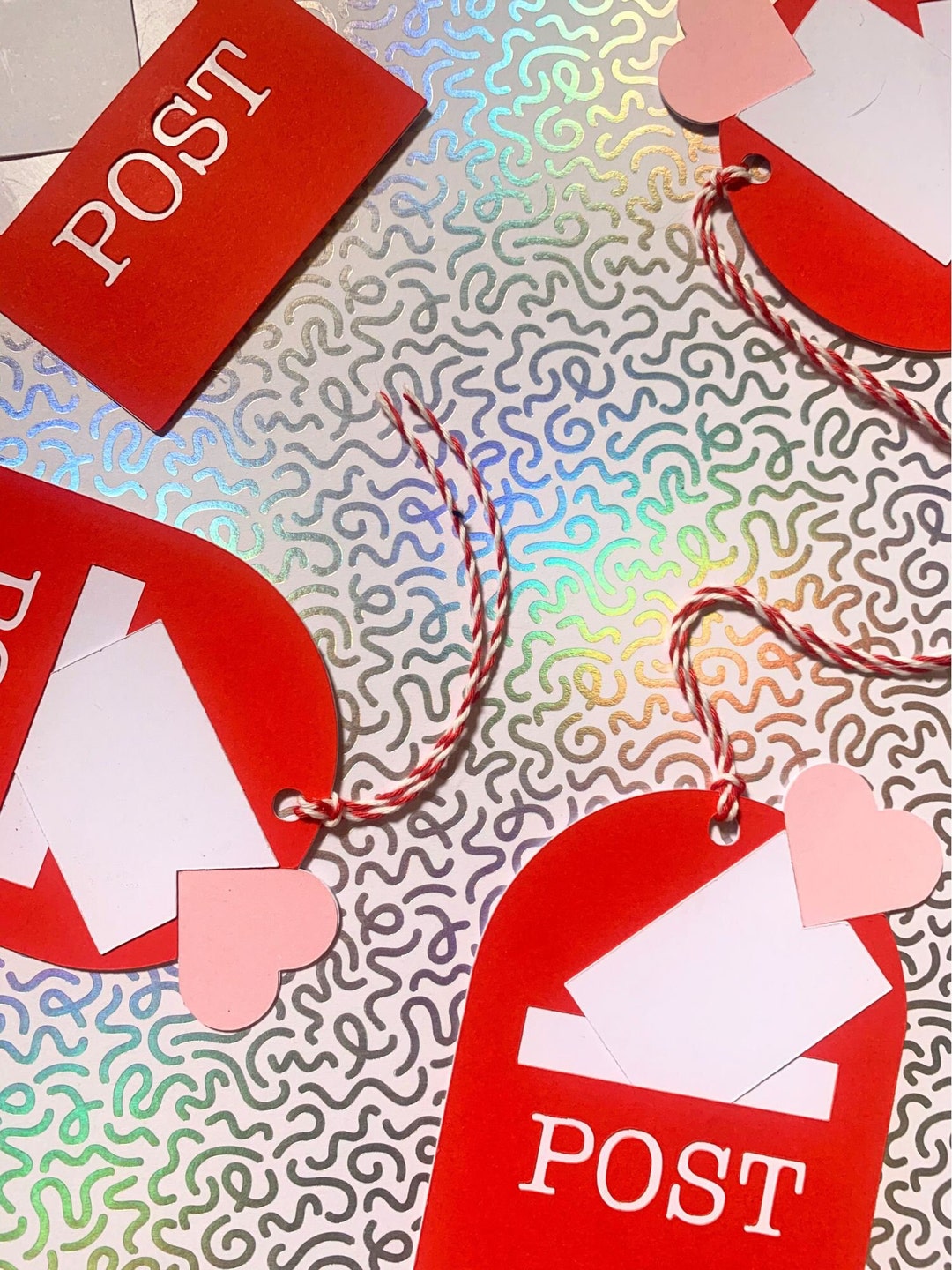 Gift Tag Mail Theme Happy Mail Post Box Pack of 4 Etsy