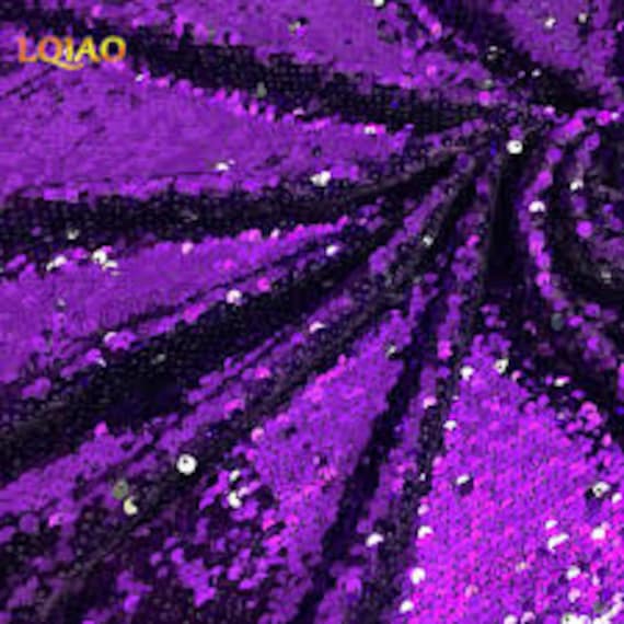 Purple Sequin Fabric Sequins Fabric for ...