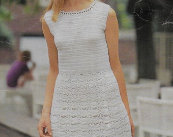 Vintage Crochet Dress Retro Crochet Dress 1970s Crochet Dress Easy Crochet Dress Crochet Dress Pattern for Woman