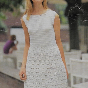 Vintage Crochet Dress Retro Crochet Dress 1970s Crochet Dress Easy Crochet Dress Crochet Dress Pattern for Woman