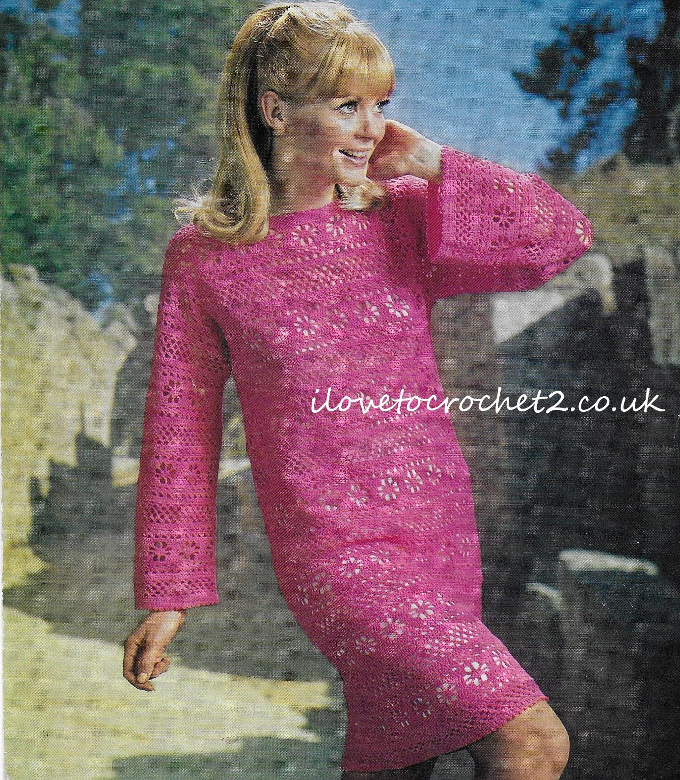 Vintage Crochet Dress Retro Crochet Dress 1960s Crochet Dress Etsy