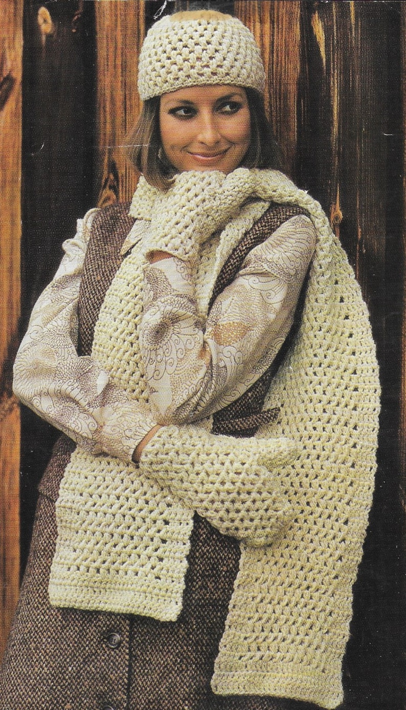 Ladys Mittens. Vintage Crochet Pattern