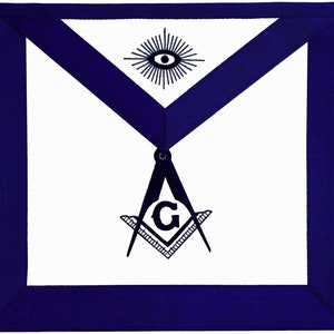 Masonic Blue Lodge Master Mason Apron EMBROIDERED