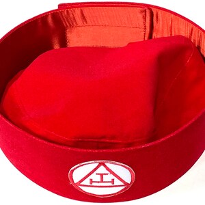 Royal Arch Crowns RAM Crowns Master Crowns RED Hat Masonic Regalia  Adjustable size Hat