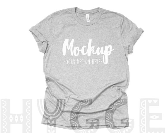 Bella Canvas 3001 Athletic Heather Mockup T-Shirt Mockup Mock Bella Canvas 3001 Athletic Heather Mockup T-Shirt Mockup Mock