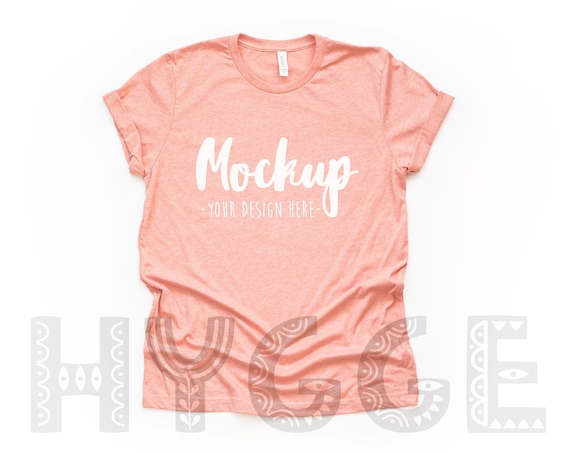 Bella Canvas 3001 Heather Sunset T-Shirt Mockup Basic Mockup Bella Canvas 3001 Heather Sunset T-Shirt Mockup Basic Mockup