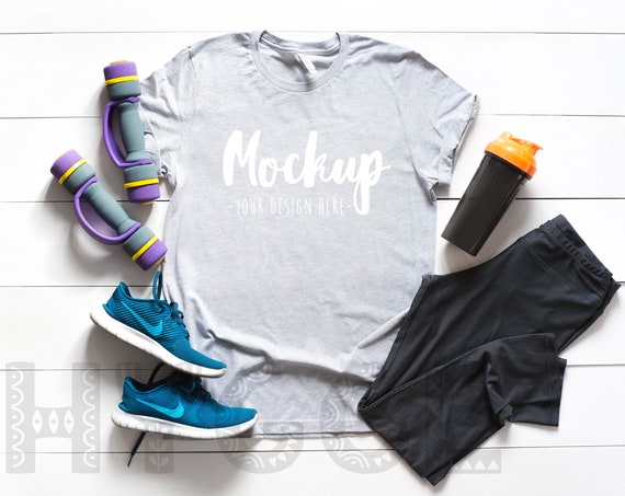 Bella Canvas 3001 Unisex Athletic Heather T-Shirt Mockup Sport Bella Canvas 3001 Unisex Athletic Heather T-Shirt Mockup Sport