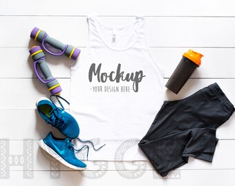 Download Bella Canvas 3480 Unisex Tank Mockup Sport Mockup Fitness Flat Lay Basic Mockup Gym Mockup All Free Mockups Free Mockup