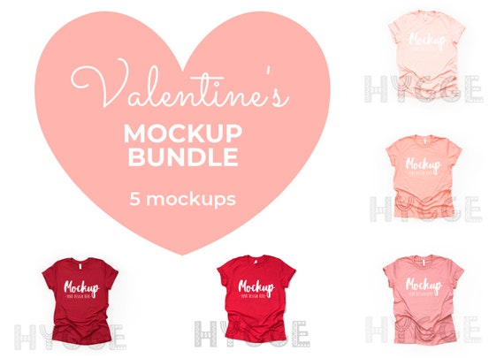 Valentines Bella Canvas 3001 T-Shirt Mockup Bundle Heather Peach Valentines Bella Canvas 3001 T-Shirt Mockup Bundle Heather Peach
