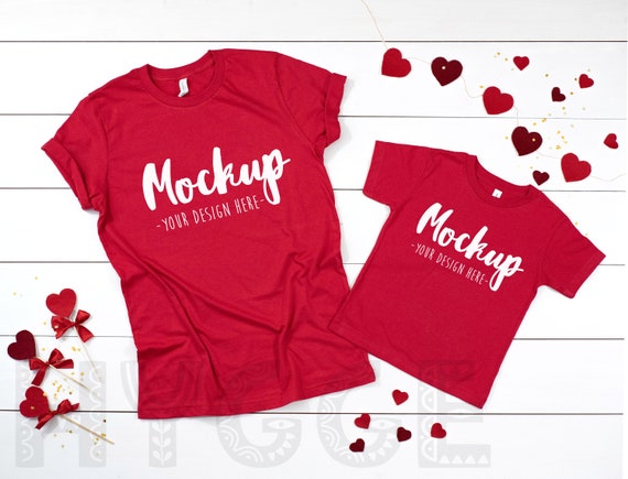 Valentines Bella Canvas 3001 And 3001t Toddler Red Tshirt Etsy