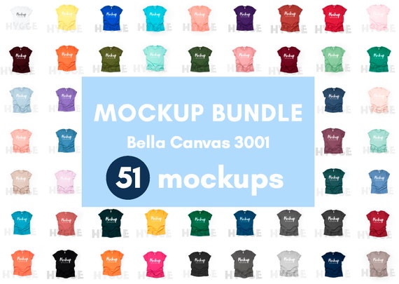 Bella Canvas 3001 T Shirt Mockup Bundle T Shirt Mockup Mock Up Etsy