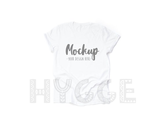 Bella Canvas 3001 White T Shirt Mockup Basic Mockup Tshirt Etsy