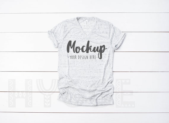 Bella Canvas 3005 White Marble T Shirt Mockup Basic Mockupv Etsy