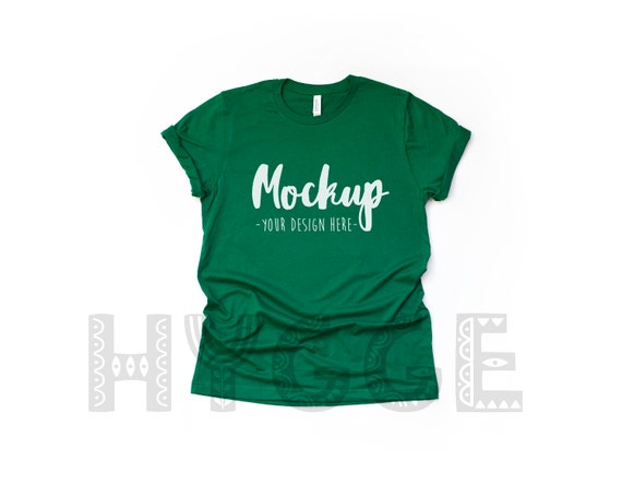 Download Bella Canvas 3001 Evergreen T Shirt Mockup Basic Mockup Etsy
