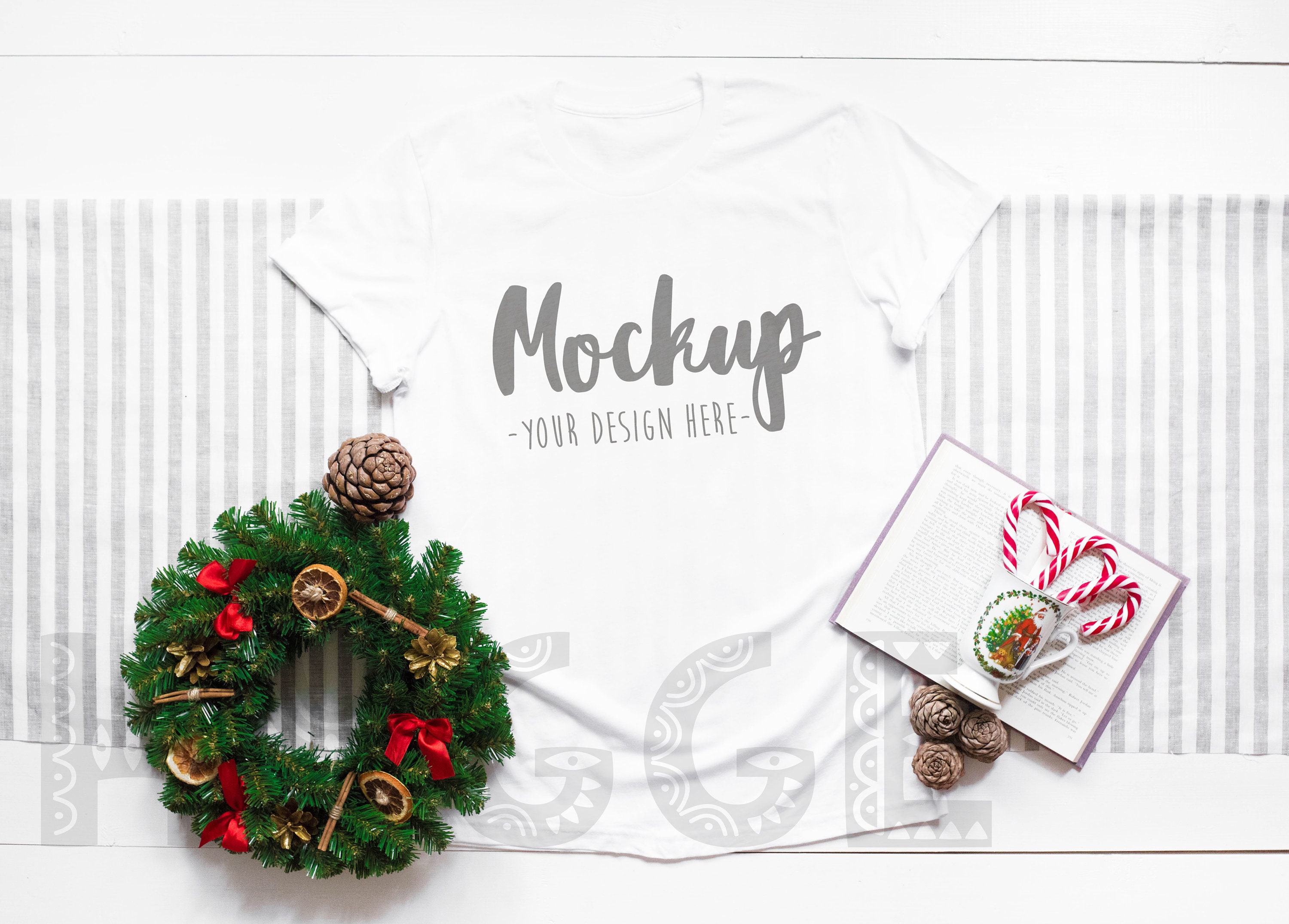 Download Bella Canvas 3001 White Christmas Mockup T-shirt Mockup Mock | Etsy