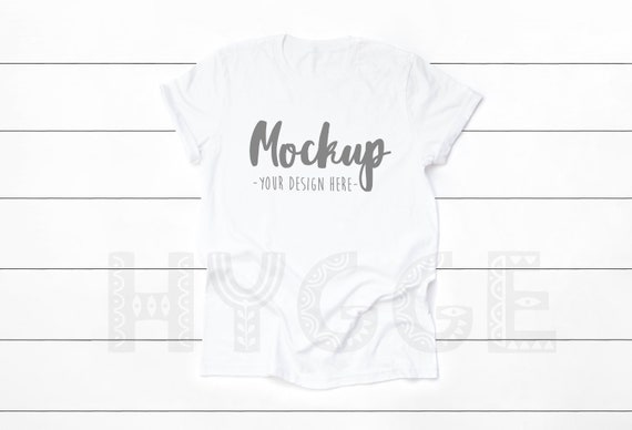 Bella Canvas 3001 White T Shirt Mockup Basic Mockup Tshirt Etsy