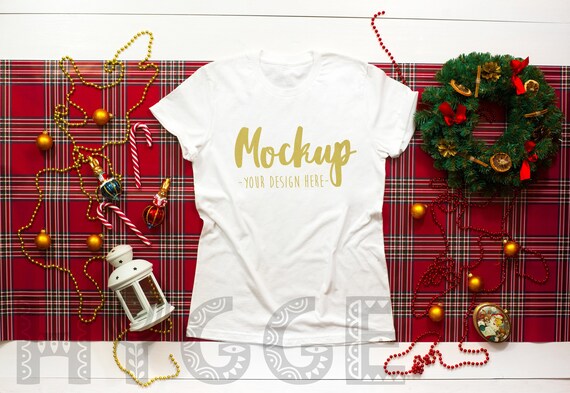 Download Bella Canvas 3001 White Christmas Mockup Unisex T Shirt Mockup Etsy